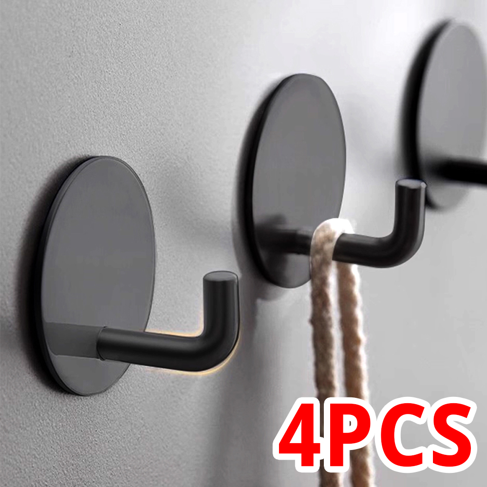 Home Bathroom Design - Circle Self-Adhesive Wall Hook Sticker Coat