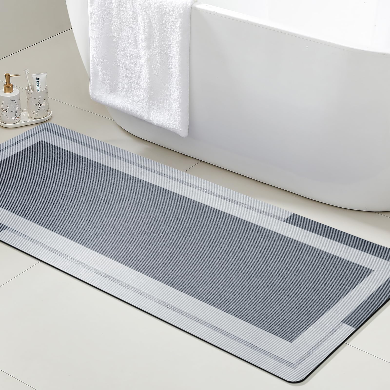 VIKAMA Bathroom Runner Rug wit - Zara Home Bathroom Mat review and price