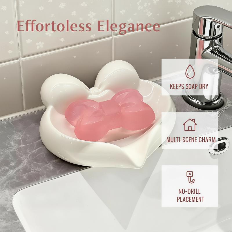 Cute Bow Heart Shaped Ceramic  - Home Bathroom Design review and price