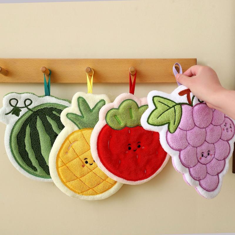 Fruit Hand Towel Kitchen Absor - Home Bathroom Supplies review and price
