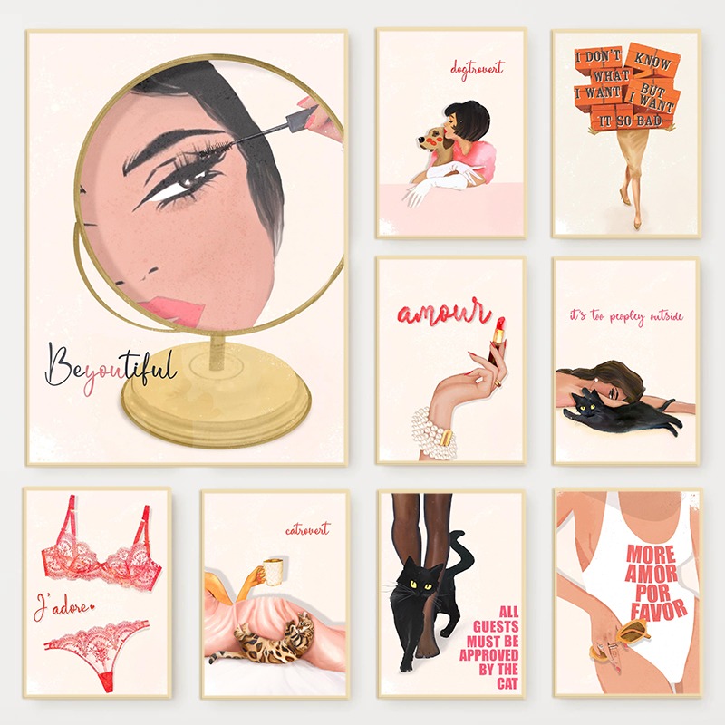 Retro Glam Fashion Magazine Po - Home Bathroom Quotes review and price