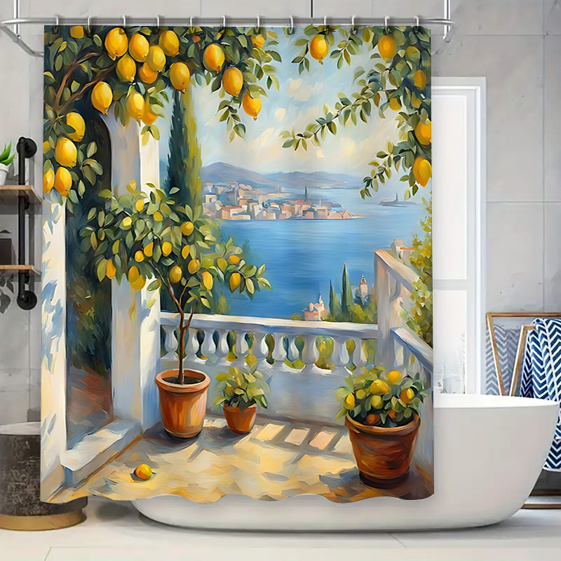 Mediterranean Lemon Garden Sho - Home Decor Bathroom Ideas review and price
