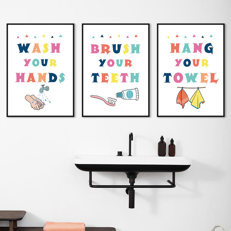 Modern Colorful Kids Bathroom  - Home Bathroom Quotes review and price
