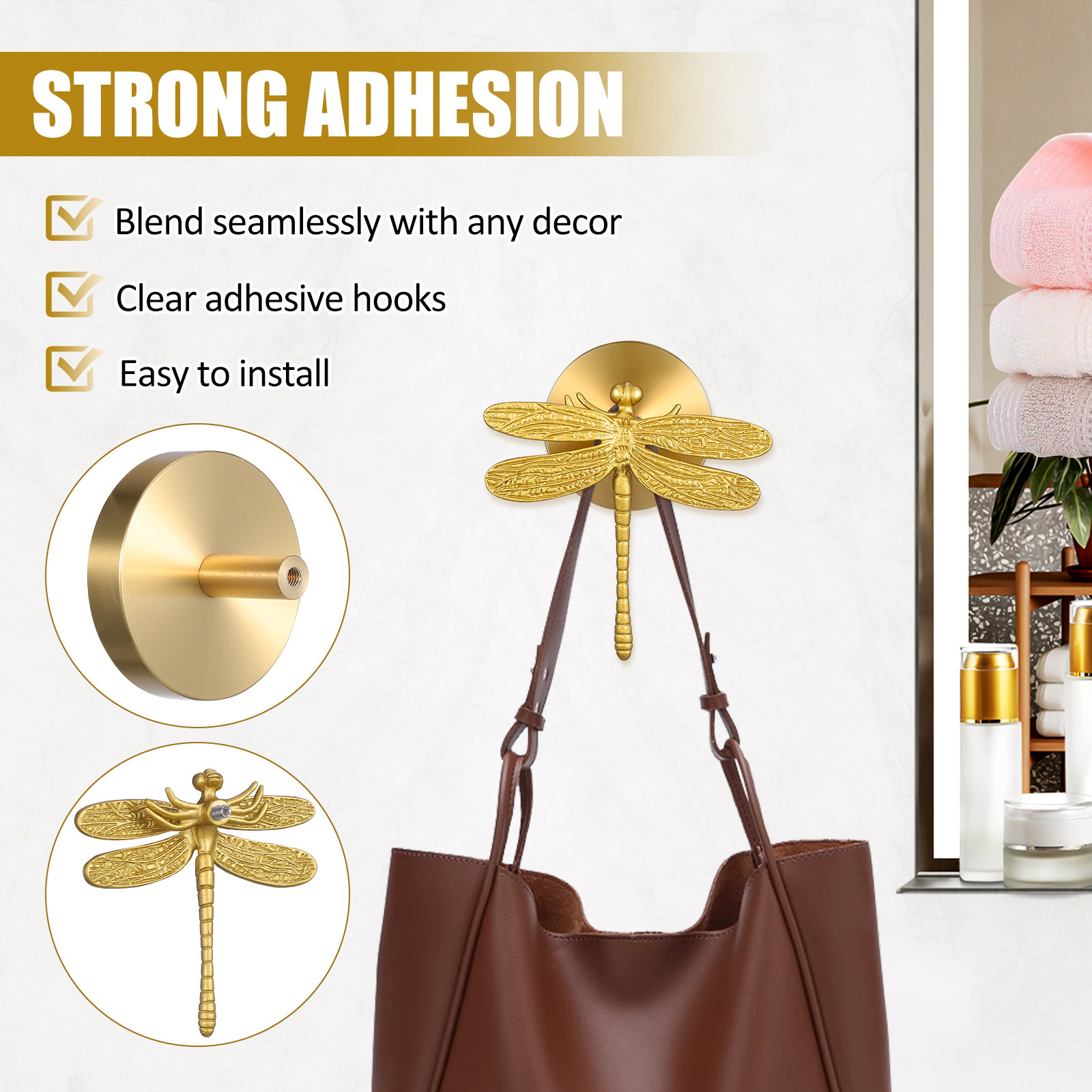 Wall Mounted Coat Hook Brass D - Home Bathroom Design review and price