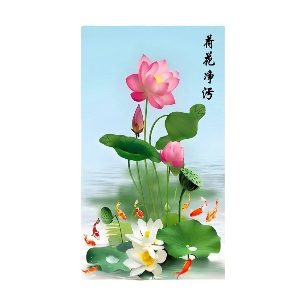 Anti-static Flower Koi Sticker - Home Bathroom Design review and price