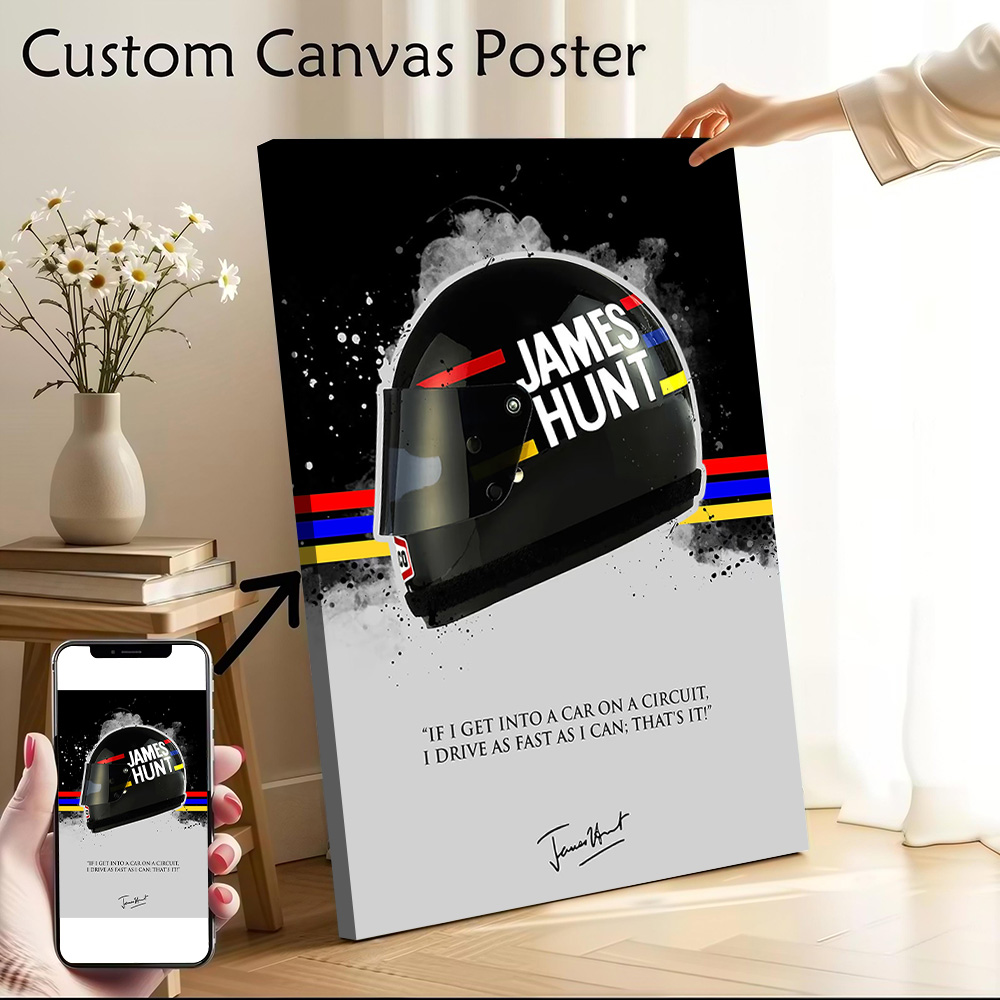 JAMES HUNT Quote Printed Canva - Home Bathroom Quotes review and price