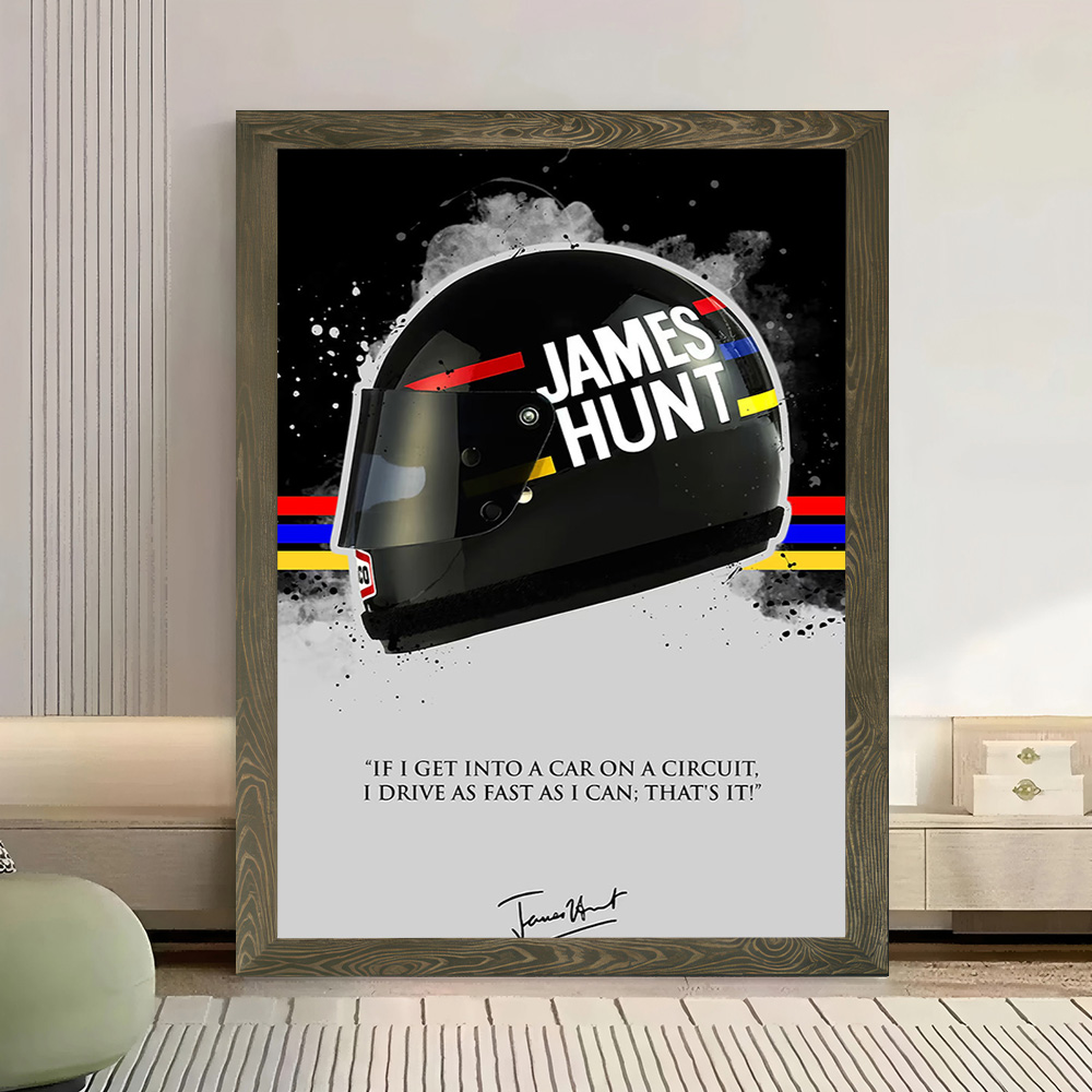 JAMES HUNT Quote Printed Canva - Home Bathroom Quotes review and price