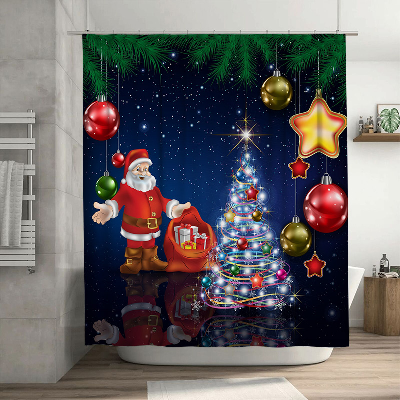 TU Christmas Shower Curtain Sa - Home Decor Bathroom Ideas review and price