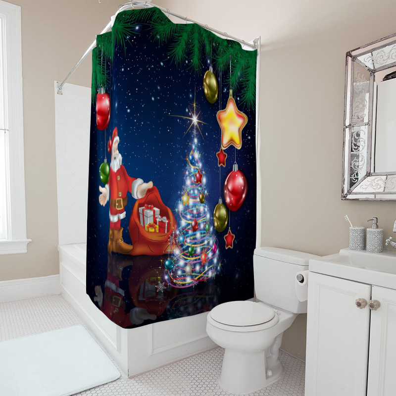 TU Christmas Shower Curtain Sa - Home Decor Bathroom Ideas review and price