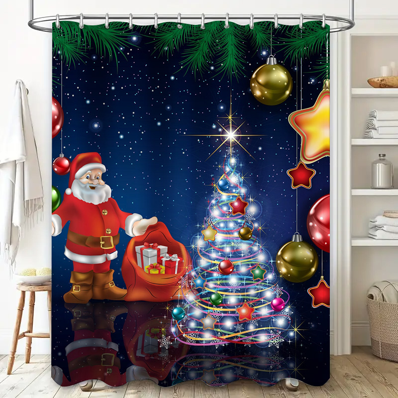 TU Christmas Shower Curtain Sa - Home Decor Bathroom Ideas review and price