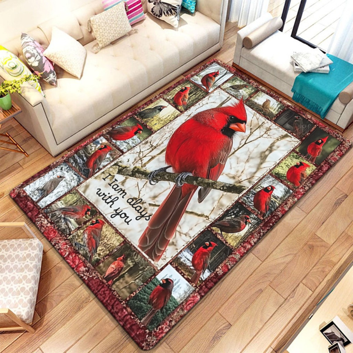 Rustic Cardinal Bird Print Are - Home Bathroom Quotes review and price