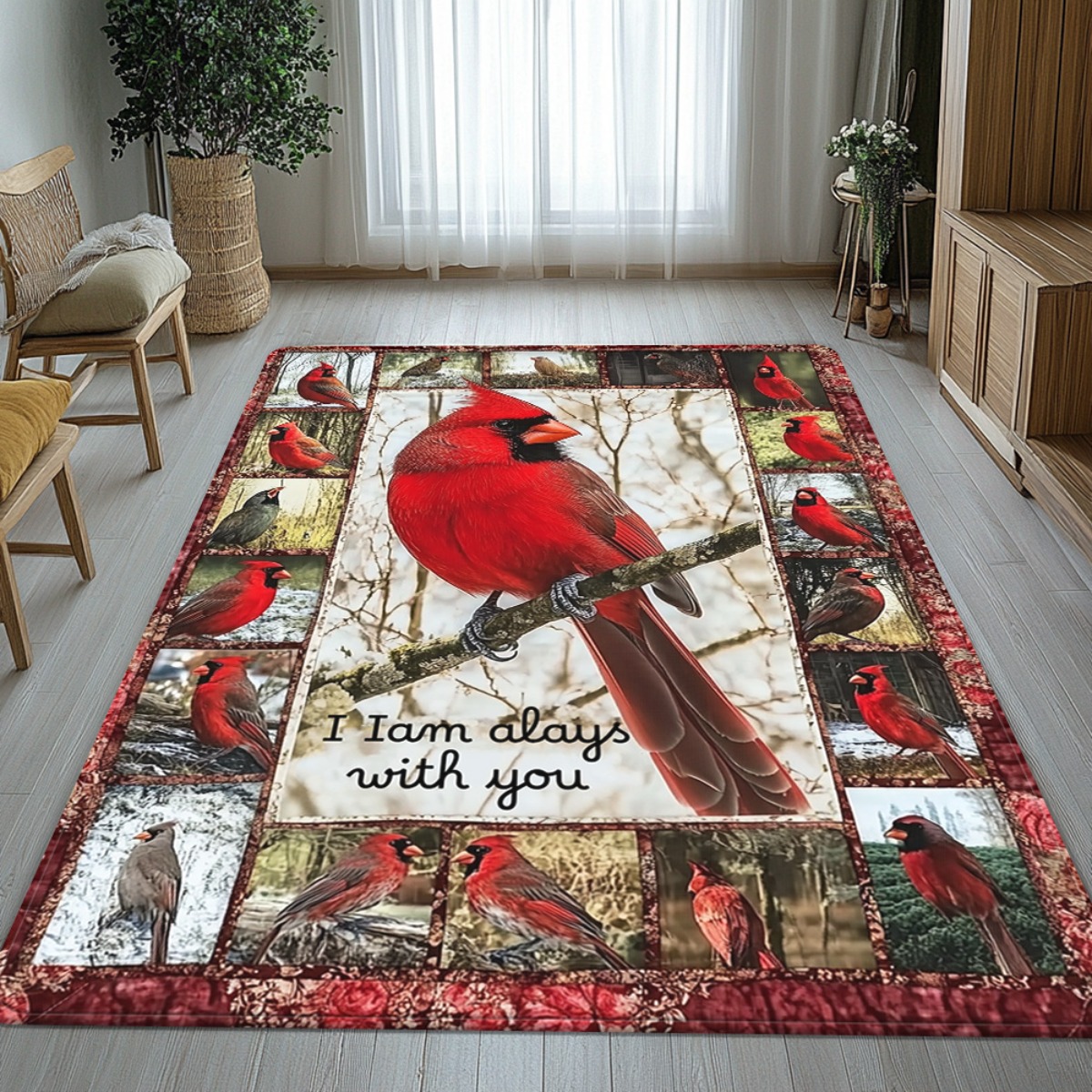 Rustic Cardinal Bird Print Are - Home Bathroom Quotes review and price