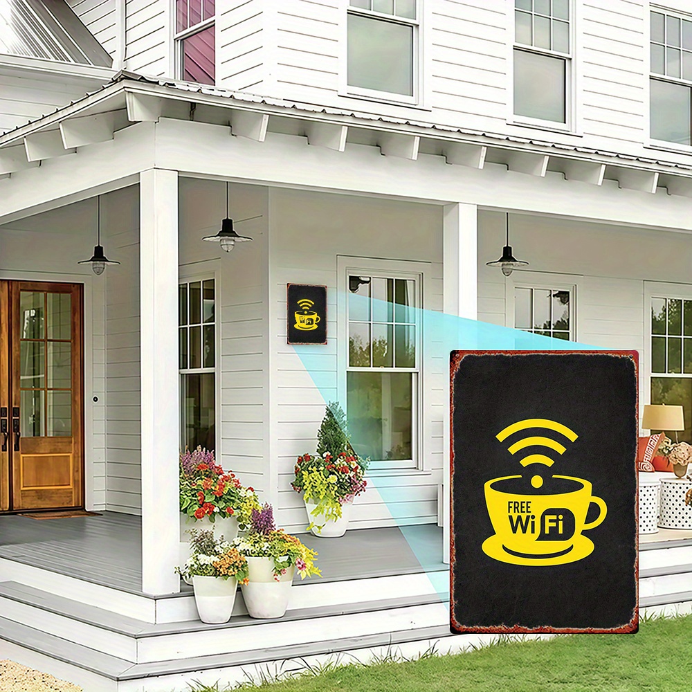 2D Vintage Metal Sign, WiFi Zo - Home Decor Bathroom Ideas review and price