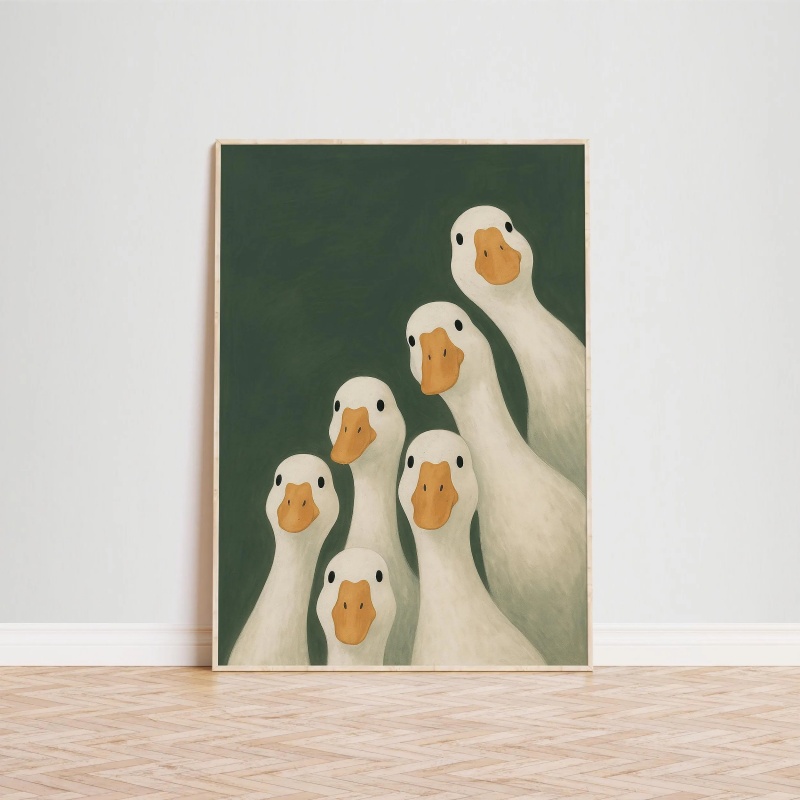 Duck Goose Poster, Funny Bathr - Home Bathroom Painting Ideas review and price