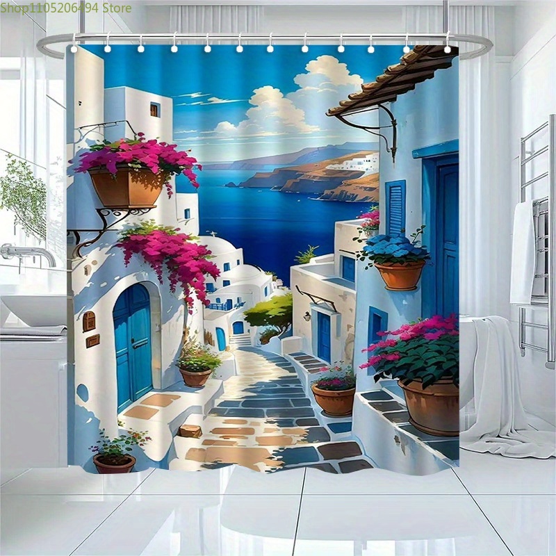 Santorini Greek Island Shower  - Home Decor Bathroom Ideas review and price