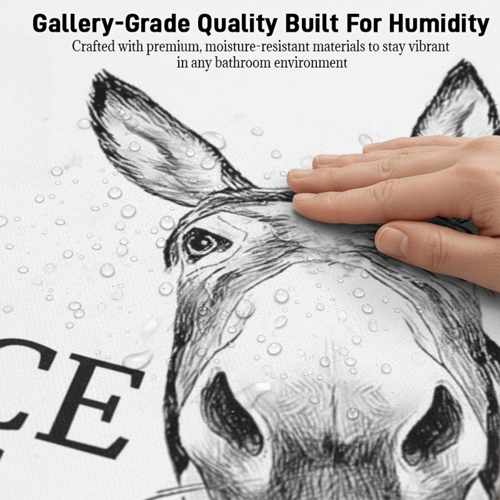 Abstract Funny Animals Donkeys - Home Bathroom Quotes review and price