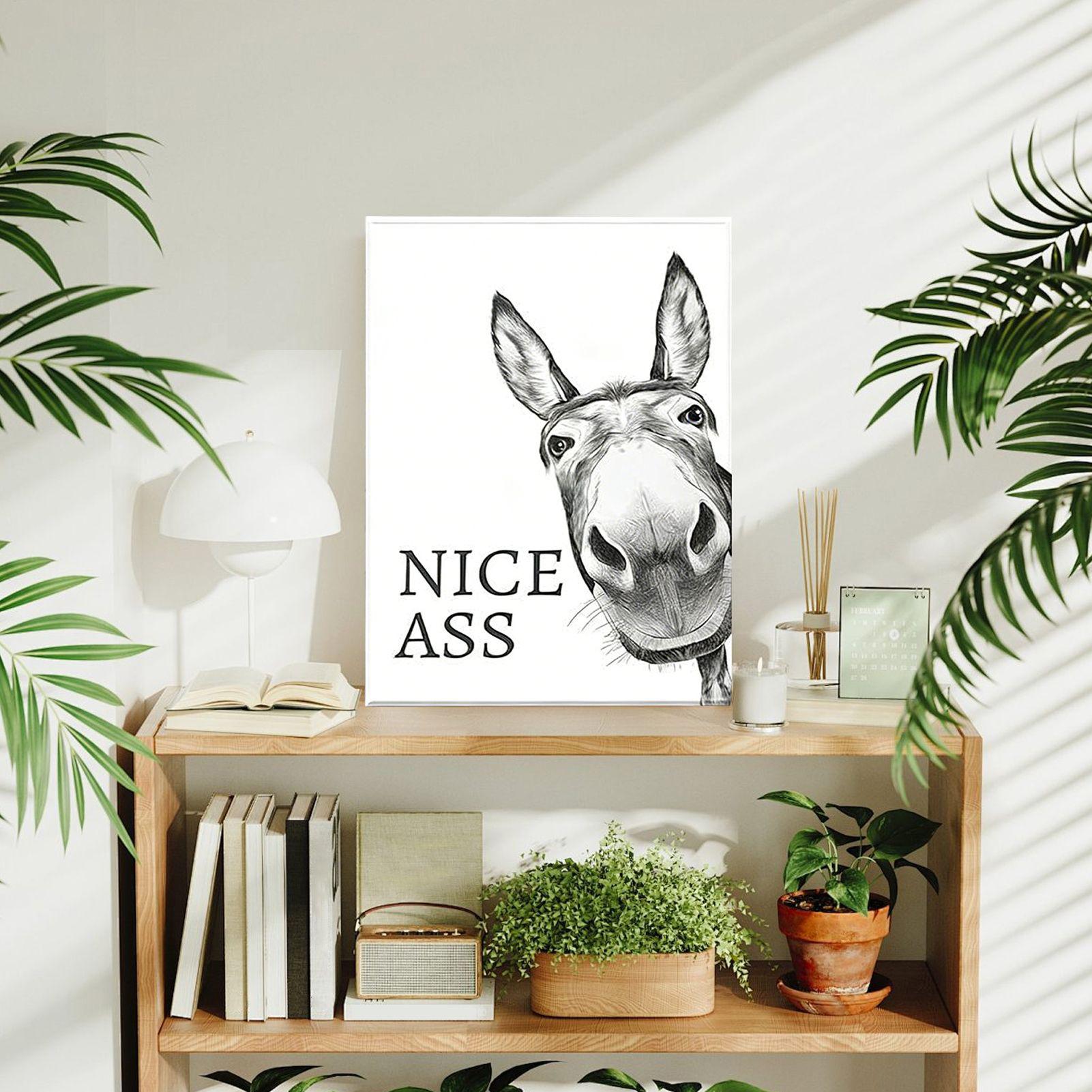Abstract Funny Animals Donkeys - Home Bathroom Quotes review and price