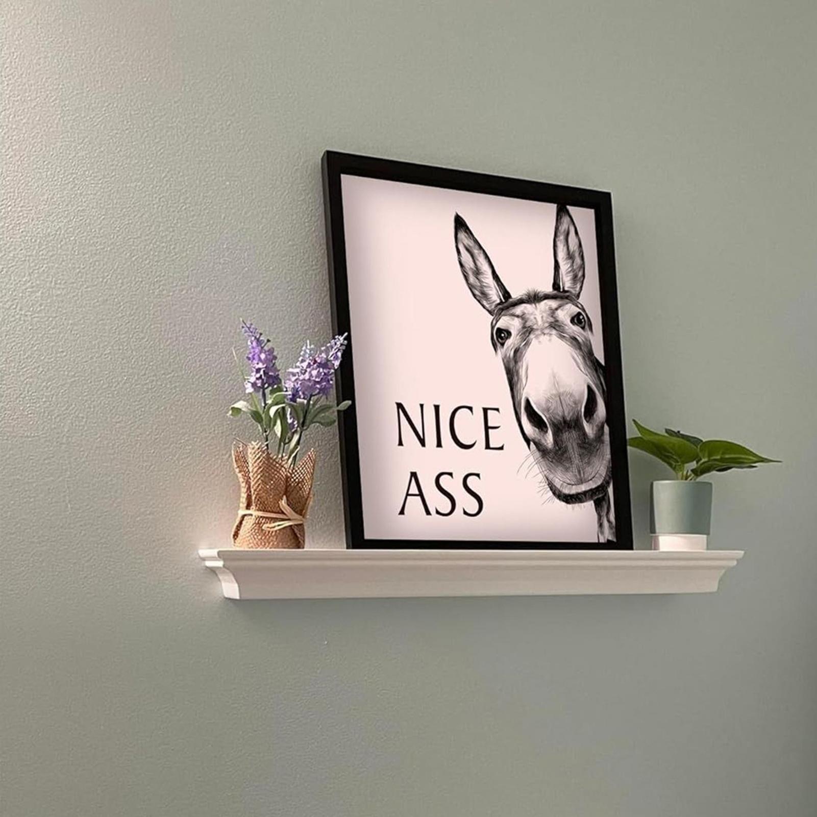 Abstract Funny Animals Donkeys - Home Bathroom Quotes review and price
