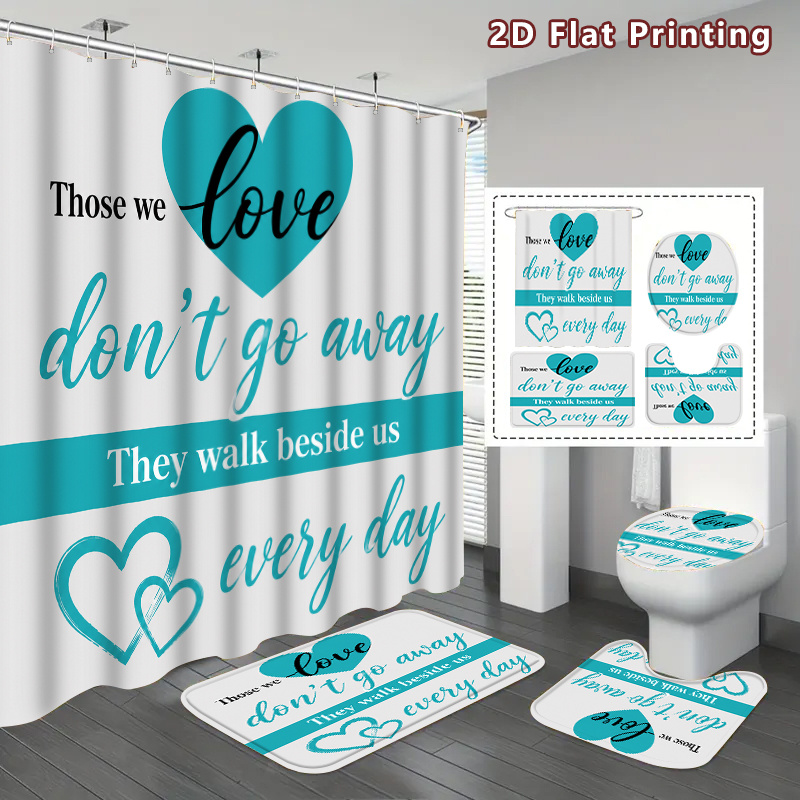 2D Flat, 2D Flat 4pcs Love Hea - Home Bathroom Quotes review and price