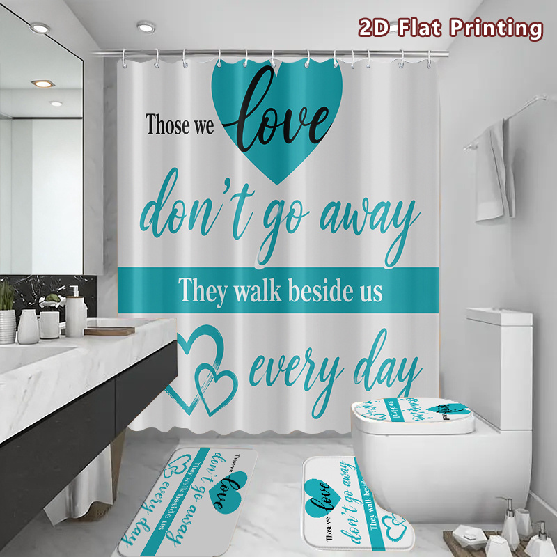 2D Flat, 2D Flat 4pcs Love Hea - Home Bathroom Quotes review and price