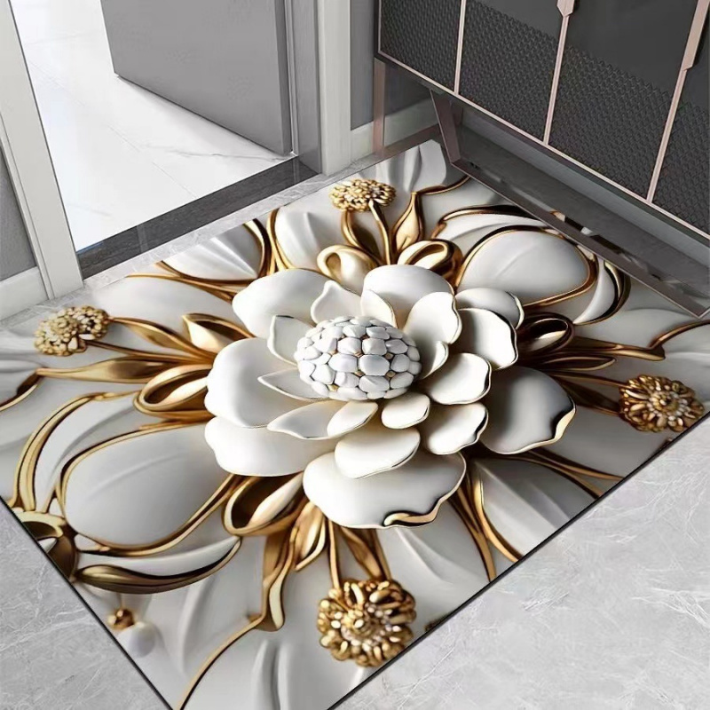 VIKAMA Light Luxury Lotus Bath - Zara Home Bathroom Mat review and price